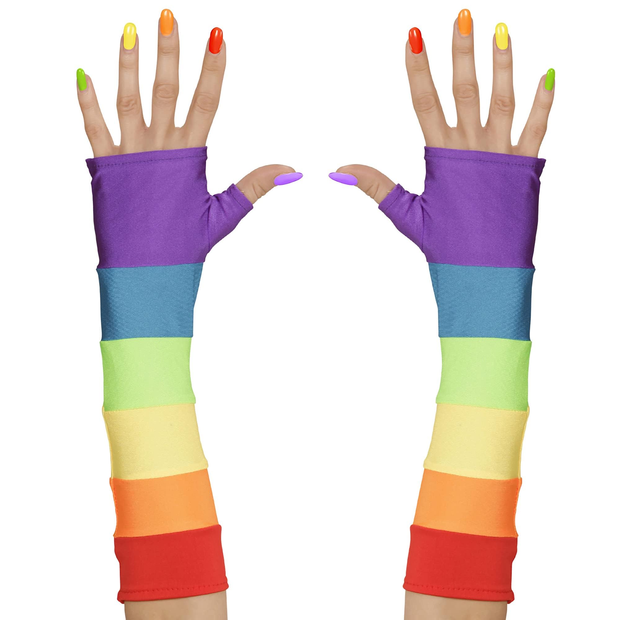 Widmann RAINBOW FINGERLESS SATIN GLOVES