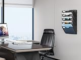 EasyPAG 5 Tier A4 Mesh In Tray Wall Pocket File Holder Black view 4