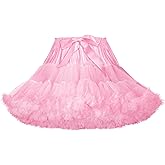 SHEJIZE Women's Tulle Skirts Petticoat Skirts Half Slips Chiffon Tulle Skirts Underskirt Pettiskirts