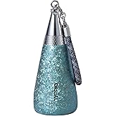 OBALL Titanium Insulated Bottle with Straw, No Metallic Taste coffee bottle Shiny Small water bottle, Gifts for Women Lightweight Water Bottle for Office, Easy Carry Leak Proof (12 oz, Green)