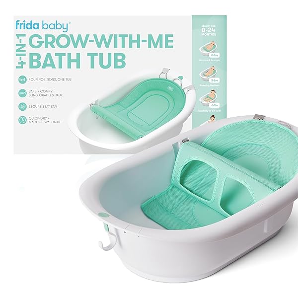 FRIDA BABY 4-IN-1 GROW-WITH-ME BABY BATHTUB, BABY TUB...