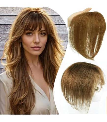 Amazon.com : igennki Real Human Hair Topper Pieces Hand Tied  display picture 3