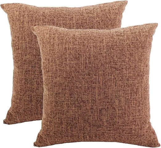 Amazon Com Linenlux 2 Pack Burlap Decorative Pillow Covers Lined