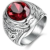 MASOP Retro Gothic Cool Male Rings Stainless Steel Engraved Silver Color Fashion Party Jewelry Size 8-12