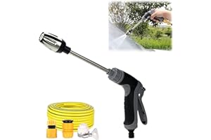 Pressure Washer, Spray Nozzle, Stainless Steel,Easy Installation, Universal 360° Rotating for Three Spray Modes with Foam Pot