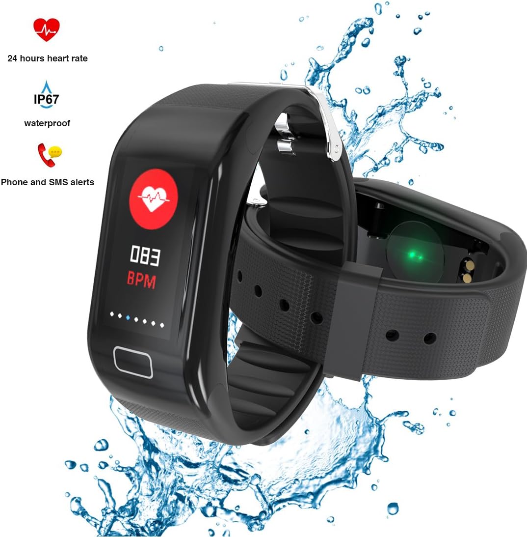 Fitness Tracker,Smart Watch,Colorful Screen, waterproof Smart Bracelet with Heart Rate Blood Pressure Blood oxygen Monitor, Steps Counter,Calories Track,Bluetooth 4.0 for android and ios