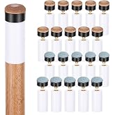 20 Sets Billiard Cue Tips for Pool Stick Pool Cue Stick Tips Replacement | Slip on Billiard Cue Stick Tips Repair Kit Accessories 12mm/13mm with White Ferrules