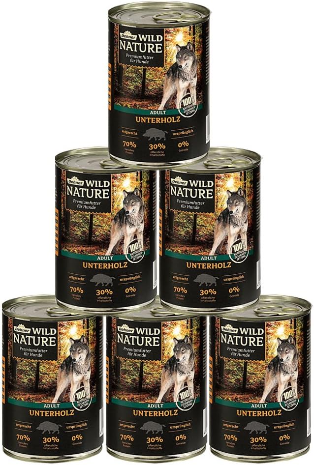 Dehner Wild Nature Adult Dog Food Underwood, 400 g (Pack of 6)