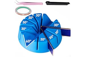 ARSTBETY Stained Glass Multi Angle Soldering Jig, 30°,60°,90°,120°,150°,180° Stained Glass Soldering Jig Hand Foiler and Copper Tape Tweezer