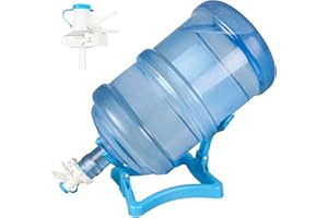 NOKIILS 5 Gallon Water Jug Holder, Collapsible Water Dispenser Stand, Non-Slip Water Dispenser Countertop for 3-5 Gallon Bottle with 2 Dispenser Valves