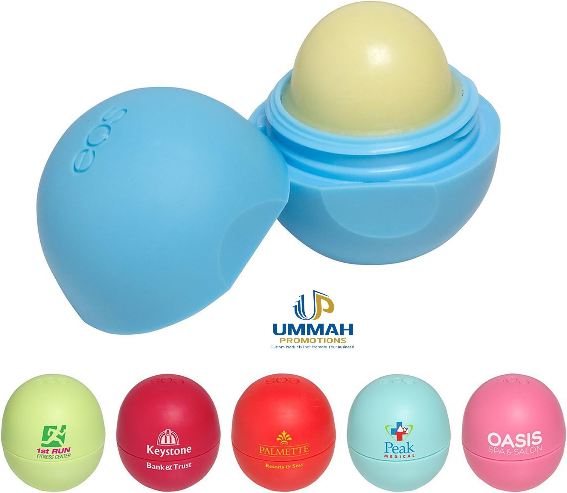 50 Customized EOS Flavored Lip Balm with Your Logo or Message