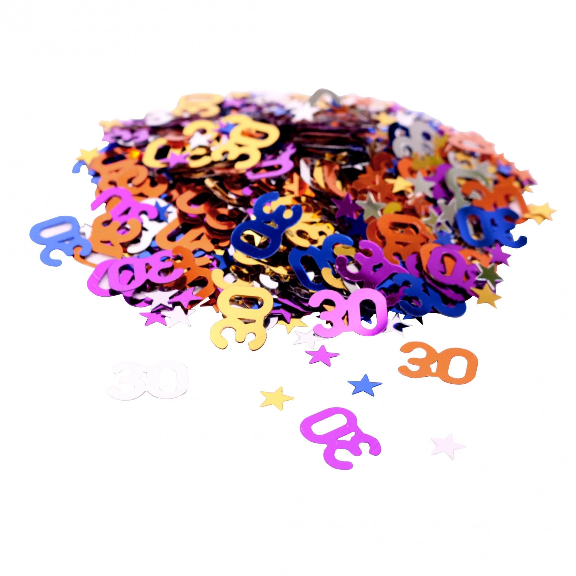 30th Age 30 Multicoloured Confetti with Stars