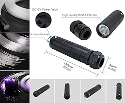 AZIMOM 6W Bluetooth/APP Control RGBW Fiber Optic