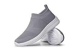 vibdiv Slip on Mesh Knit Sock Sneakers Womens Flat