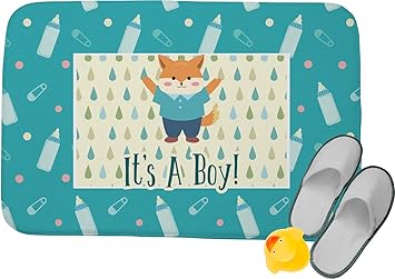 Amazon Com Rnk Shops Baby Shower Memory Foam Bath Mat 24 X17
