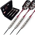 CUESOUL 90% Professional Steel Tip Darts - 22/24/26 Grams with Luxury Dart Case