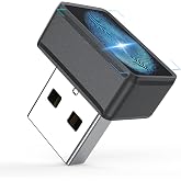 USB Fingerprint Reader for Windows 10/11 ONLY, Windows Hello Fingerprint Scanner for PC Login, Match-in-Sensor Security, Plug &amp; Play (Not for Mac/Linux) - Black
