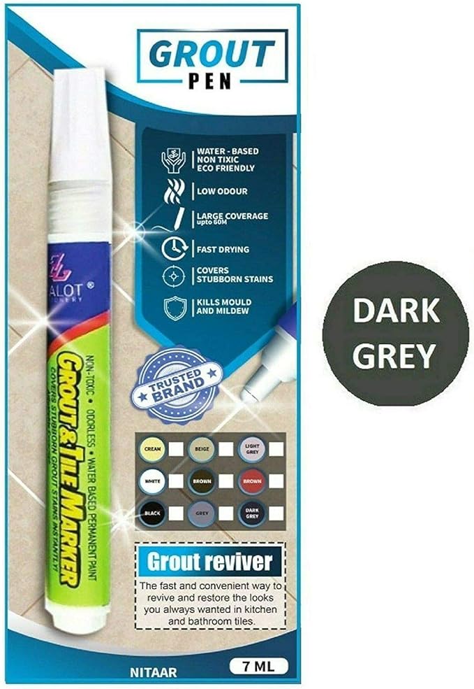 Grout Pen Ideal for Restoring & Reviving Tile Grout in Bathroom