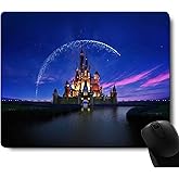 Castle with Fireworks Anime Mouse Pad, Non-Slip Rubber Base Gaming Desk Decor