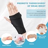 ACWOO Wrist Support Splint Brace 2 Pack Adjustable Carpal Tunnel Compression view 4