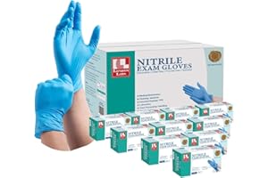 London Labs Nitrile Exam Gloves, 4 Mil Thick Chemo-Rated Disposable Gloves, Latex-Free & Powder-Free
