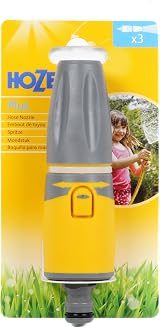 Hozelock Hose Nozzle Plus Grey Yellow Adjustable Spray with Connector view 2