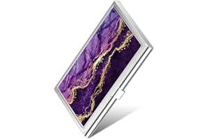 Rouidr Business Card Holder, Small Business Card Case, Slim Metal Business Card Organizer, Pocket Name Card Holder Wallet