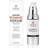 MAVENI Super Vitamin C Serum for Women over 70 With Hyaluronic Acid, Reduce Wrinkle, Hydrates, Firms, Lifts, Anti Aging Serum for Dark Spots, Wrinkles, DullSkin, 1 fl.oz.