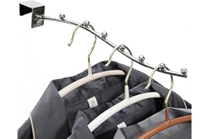 2 pcs Wall Mounted Clothes Hanger Rack, Wall Mounted Clothes Rack, Laundry Roomclothes Hanger Rack Wall Mount, Clothes Hanger