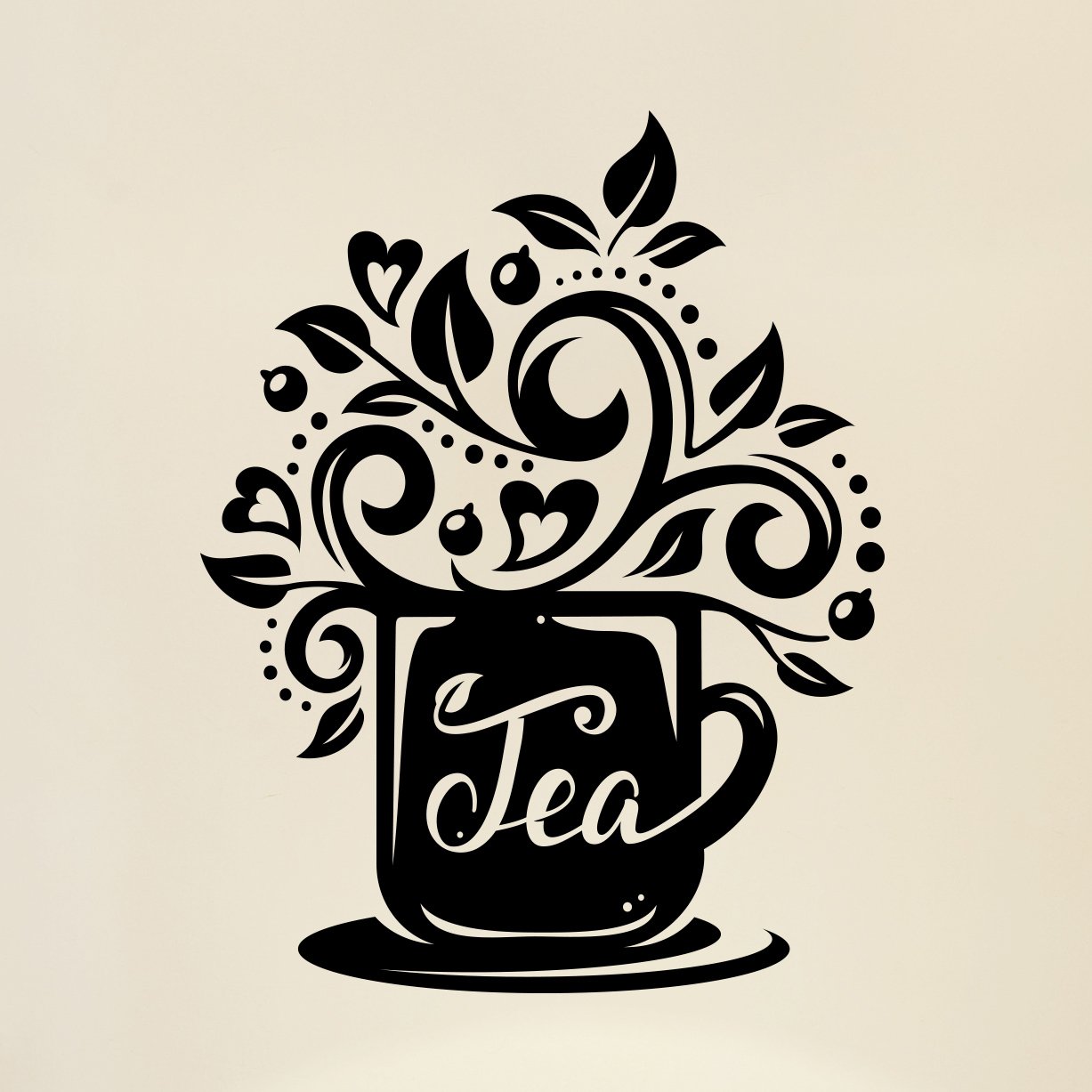 Tea Cup Wall Sticker Home Decor Coffee Cup Wall Art Love Coffee Kitchen Wall Tea Sticker Vinyl Decal Restaurant