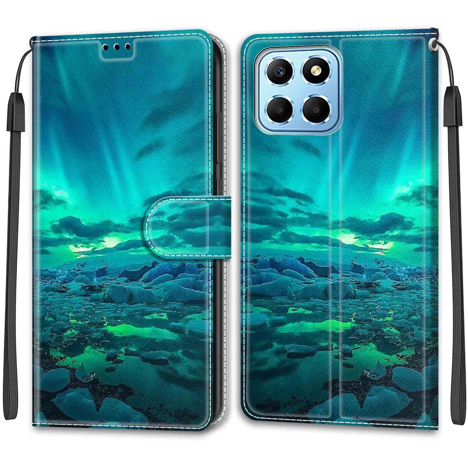 for Honor X8 5G / Honor X6 4G / Honor 70 lite Case, Magnetic Closure Card Slots Premium PU Leather Shockproof Protective Phone Case Compatible with Honor X8 5G / Honor X6 4G / Honor 70 lite