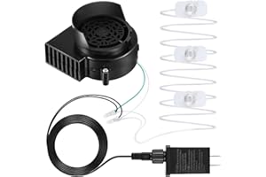 Inflatable Air Blower Fan,12V Outdoor Yard Inflatables Air Blower - with LED Light String, Replacement Blowing Device for Hal