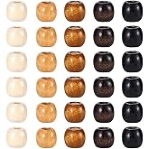 400 Pcs Large Hole Wooden Beads, 5 Colors Natural Wood Hair Bead Wooden Loose Spacer Beads for Jewelry Making Decoration Bracelet DIY Handmade