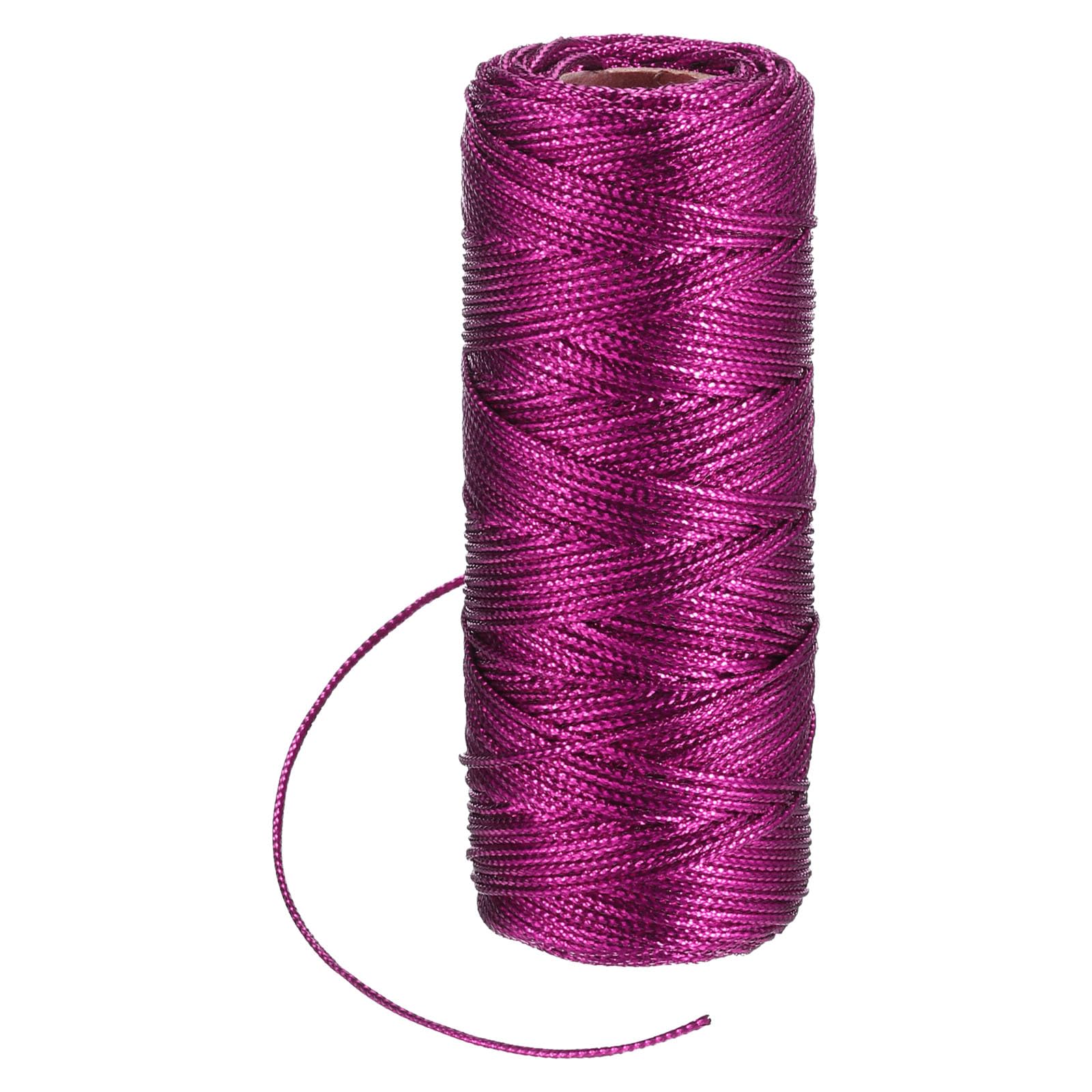 PATIKIL 110 Yards Decorative Metallic Bakers Twine, 1 Rolls Wrapping Twine String Rope DIY Tie Gift Packing Materials for Christmas Crafts Wedding Present,Purple