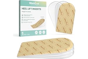 Heel Lift Inserts for Women Shoes - Welnove Adjustable Orthopedic Shoe Lifts for Uneven Legs - Gel Heel Inserts for Leg Lengt