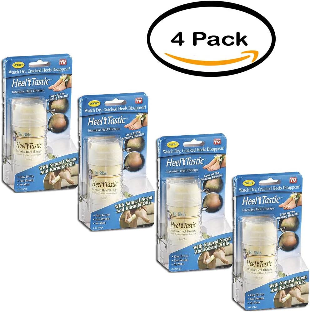 Pack of 4 - Heel Tastic Moisturizing, Anti-Fungal Intensive Relief Heel Therapy Balm, 2 oz