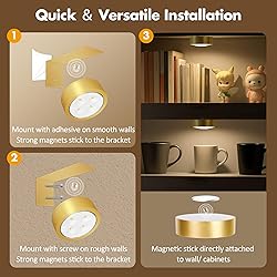 3Pcs Battery Operated Picture Light, Magnetic Led