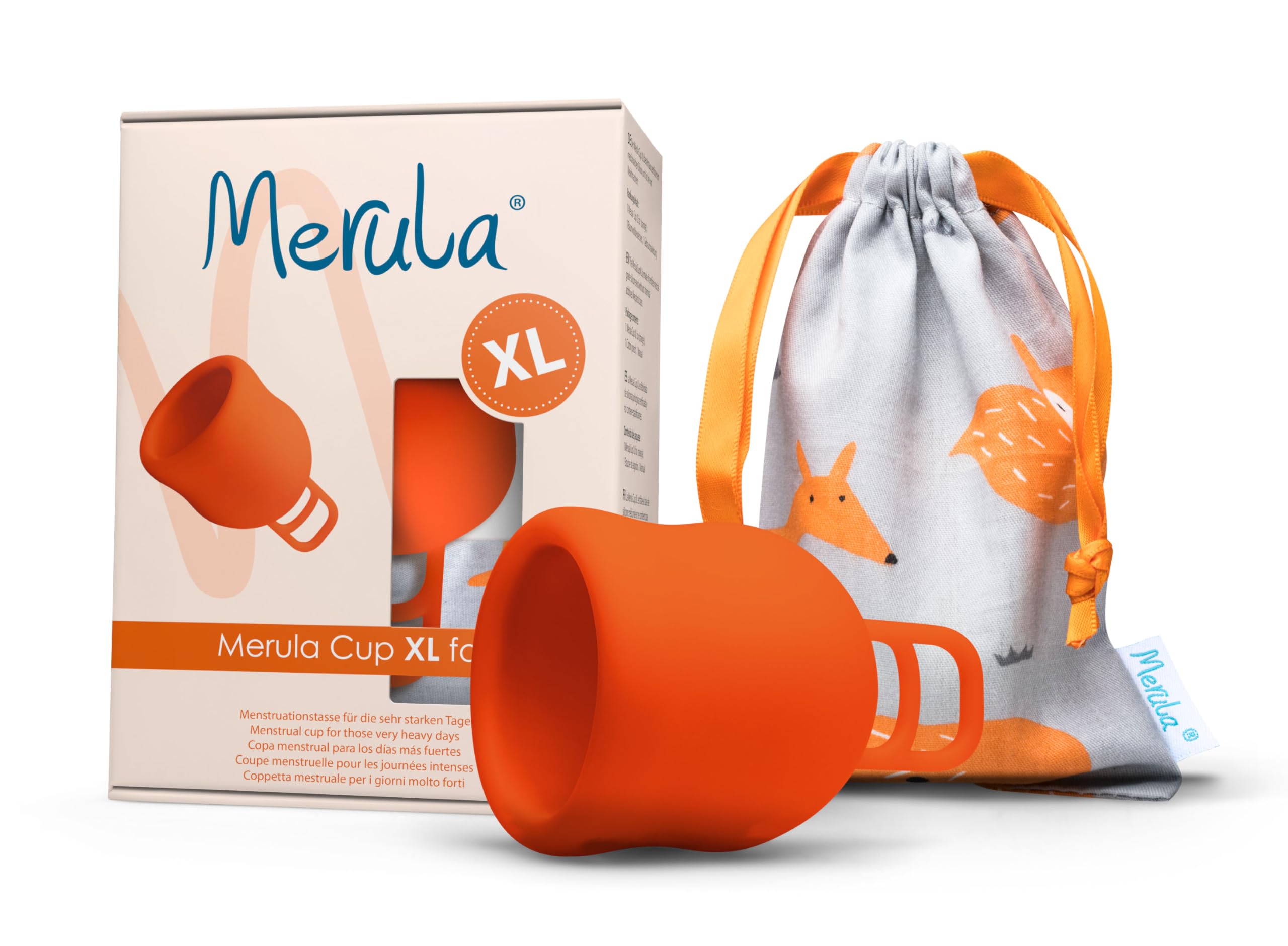 Merula Cup XL Fox (Orange) – The Menstrual Cup for Those Very Heavy Days
