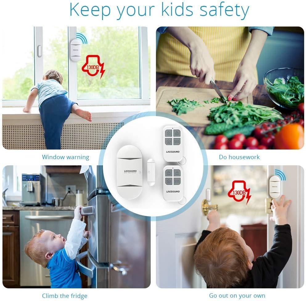 LACORAMO Door Alarm Sensor, Premium Quality, Wireless Magnetically Triggered Window Alarm - Image 5