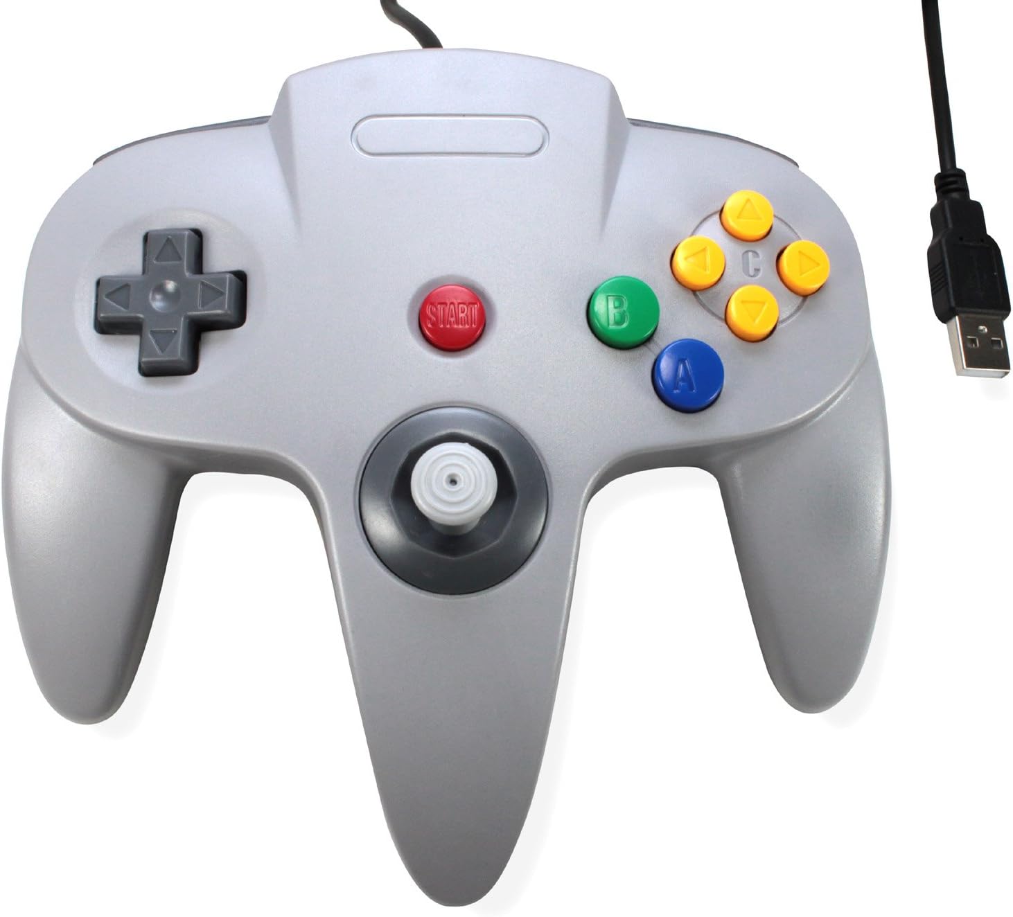N64 GRAY USB TO PC/MAC CLASSIC GAMEPAD CONTROLLER​S FOR NINTENDO 64
