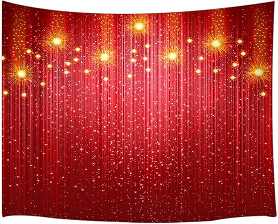Kotom Papier Peint Rouge Paillettes Texture Tapisserie Murale A Suspendre Nouvel An Vacances Festival Decor Tapisseries Art Home Decor Chambre A Coucher Salon Dortoir Tv Toile De Fond 203 2 X 152 4 Cm