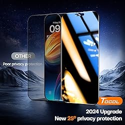 TOCOL for iPhone 16 Privacy Screen Protector True