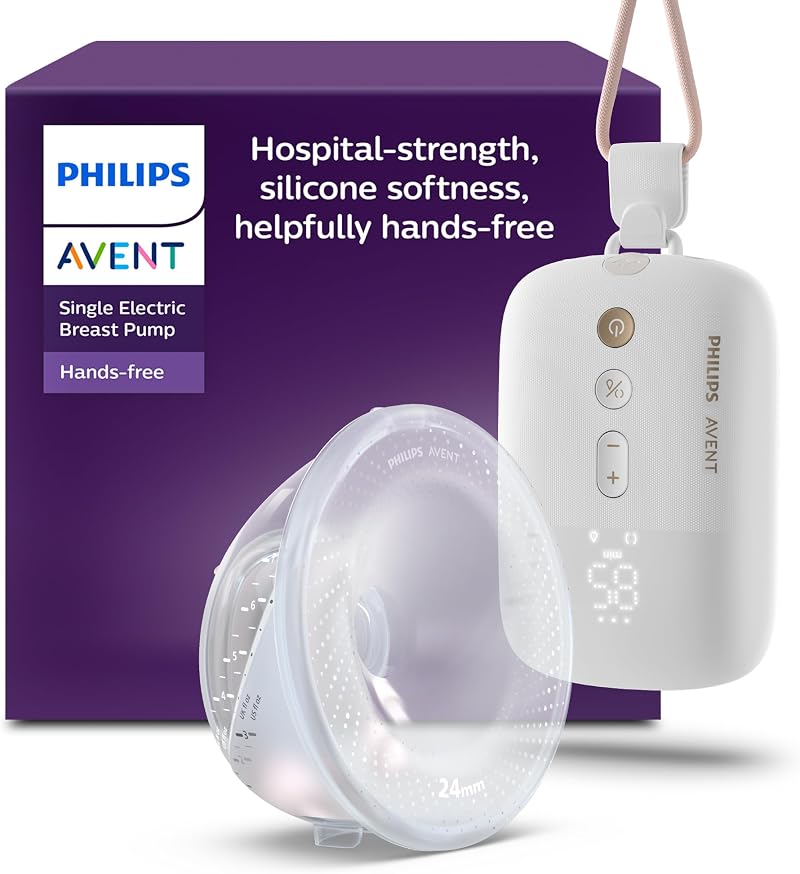 Philips Avent Hands-Free Electric Breast Pump SCF531/11 2 Shields 85 rpm
