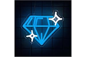 Sign Lamp Diamond Neon Sign LED Light Dimmable for Wedding Engagement Bedroom Dance Studio Bar Pub Club Party Wall Decor 26cm