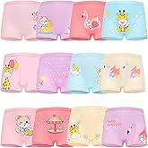 JackLoveBriefs Girls Cotton Underwear with 12 Packs Toddler Boyshort Panties