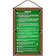 SJT ENTERPRISES, INC. Billiards/Pool Table Rules Wood Sign - Indoor Plaque Decoration for Wall - Hanging Decor for Game Room, Man Cave, Woman Cave, Pool Room, Bar - 10" x 16" (SJT28360)