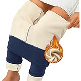 HEEKPEK Fleece Lined Leggings Women, Winter Thermal Cashmere Pants, High Waist Stretchy Sweatpants, Tummy Control Warm Tights