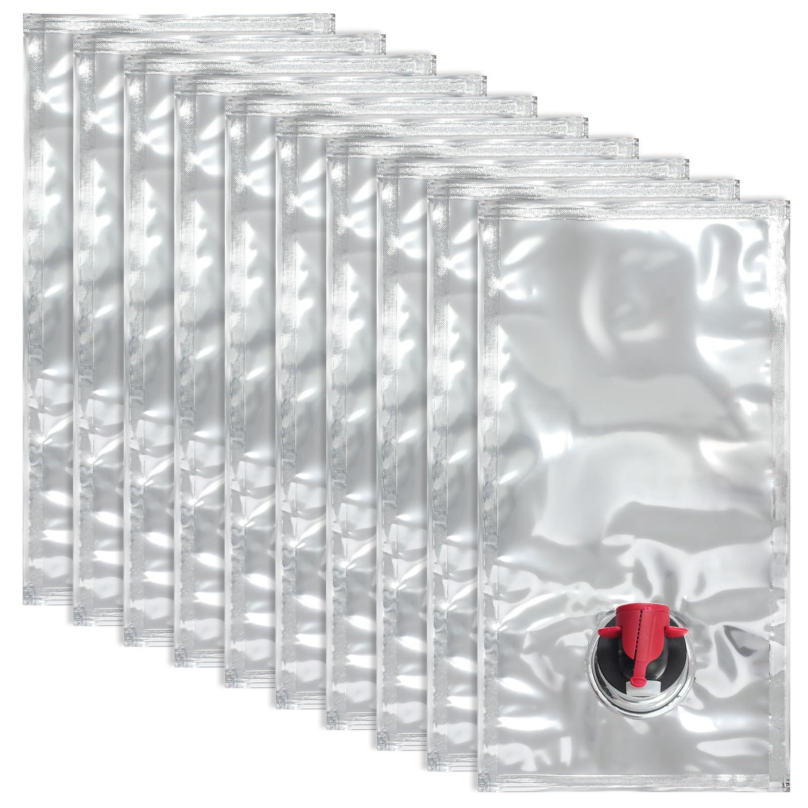 Photo 1 of 10 Pack Wine Purse Refill Bags, BIB Bag in Box, Refill Bladder Bags for Alcohol, Wine Replacement Wine Pouch with Spout for Wine Cools, Purse, Holders, Carriers (1 L)