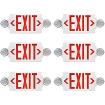 VTYXCTIGJ Red LED Exit Sign Emergency Lights with 2 Adjustable ...