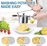 Sopito Stainless Steel Potato Ricer with 3 Discs & Silicone Handle view 2